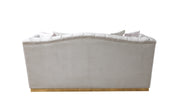 Milena Ivory Velvet Loveseat 73" - MILENAIV-L