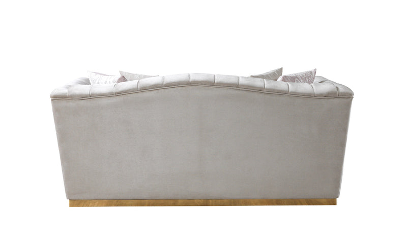 Milena Ivory Velvet Sofa & Loveseat