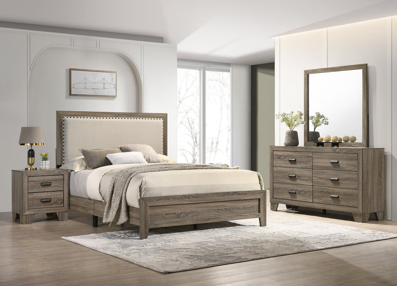 Mille Brownish Gray Upholstered Bedroom Set - DMV FurnitureBedroom Set