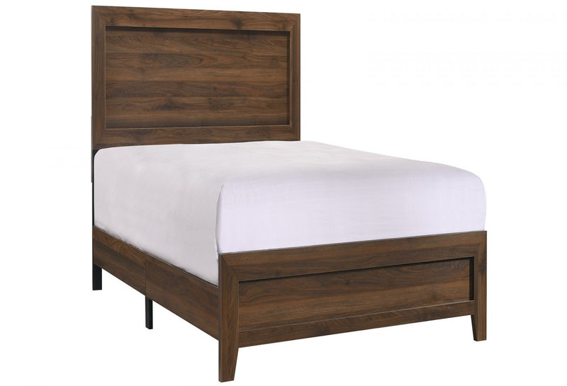 Millie Cherry Brown Twin Panel Bed - DMV FurnitureTwin Bed