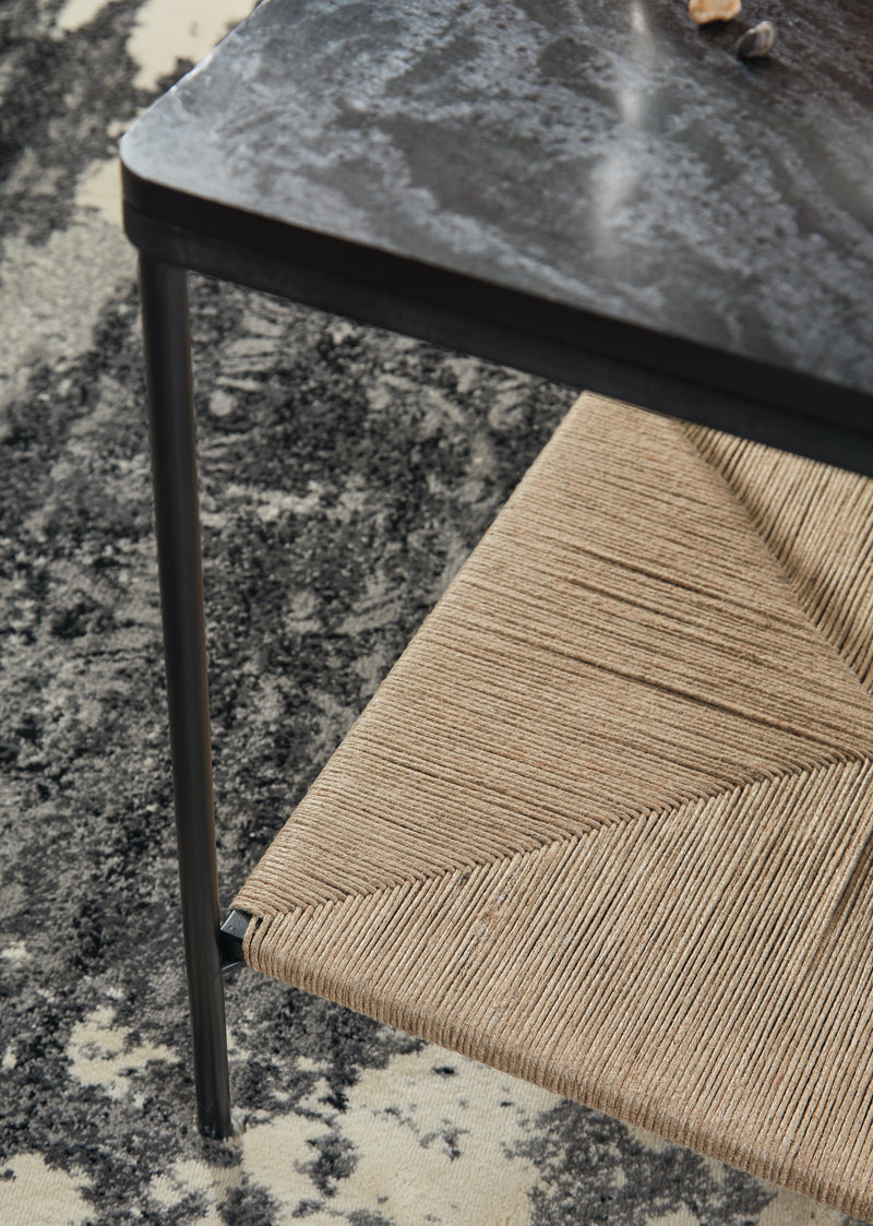Minrich Black/Natural Accent Table - A4000591