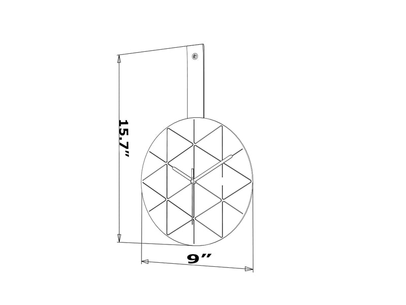 Minuet Wall Clock in Black - 760-MIN-MT192101