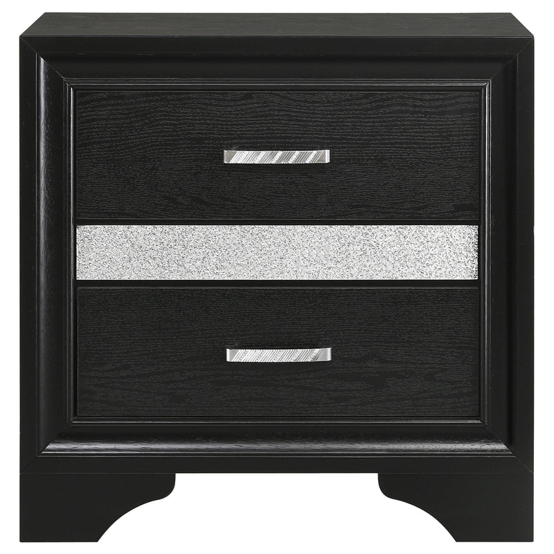 Miranda 3-drawer Nightstand Bedside Table Black - 206362
