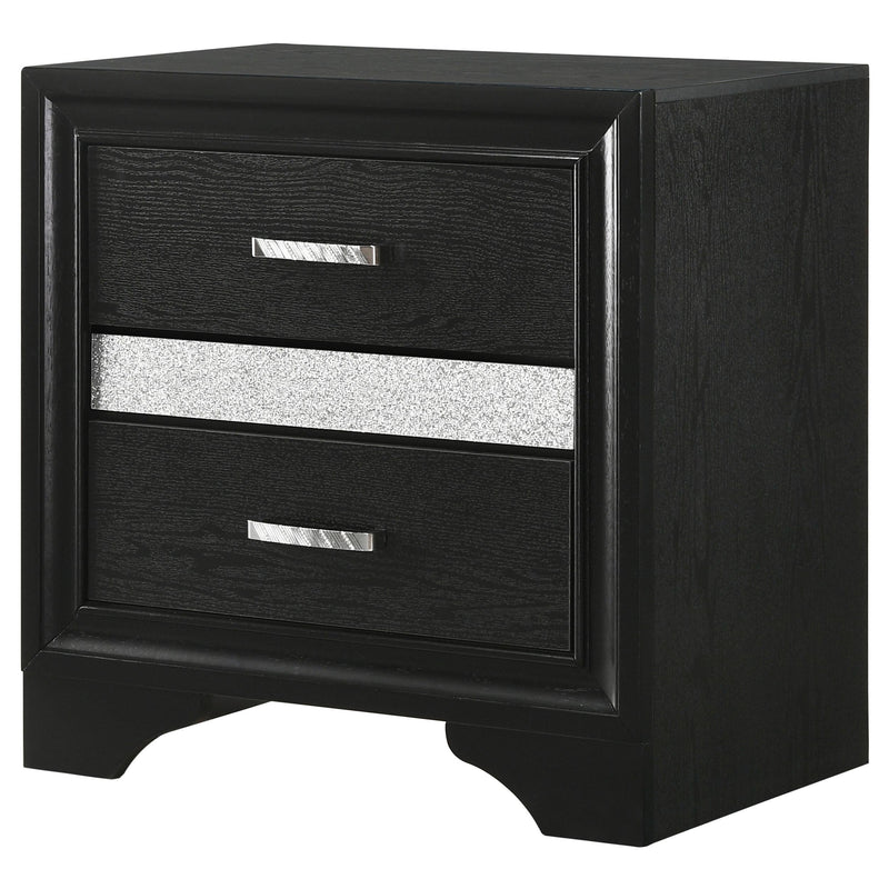 Miranda 3-drawer Nightstand Bedside Table Black - 206362