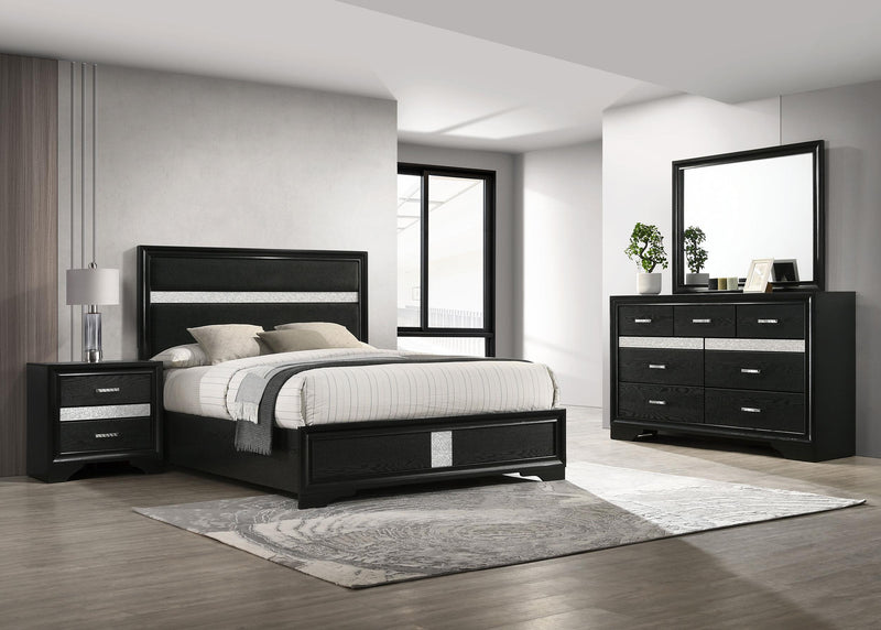 Miranda 4-piece Eastern King Bedroom Set Black - 206360KE-S4