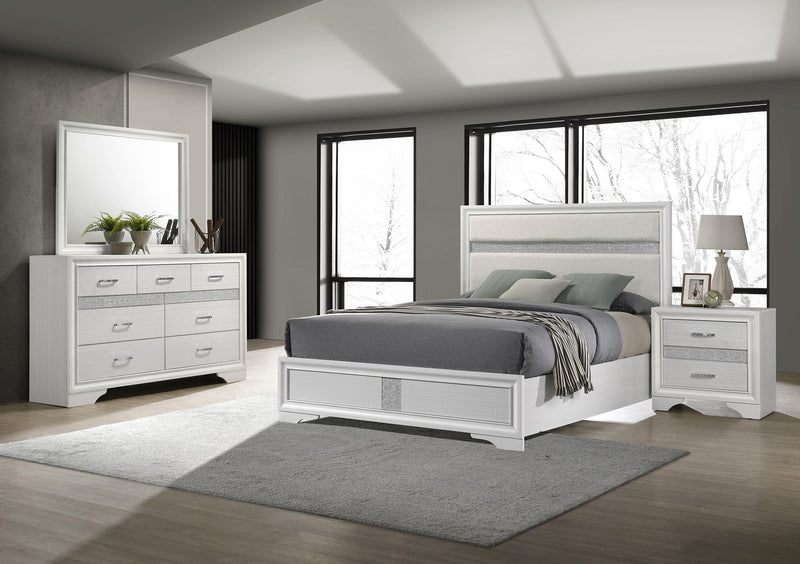 Miranda 4-piece Eastern King Bedroom Set White - 205110KE-S4