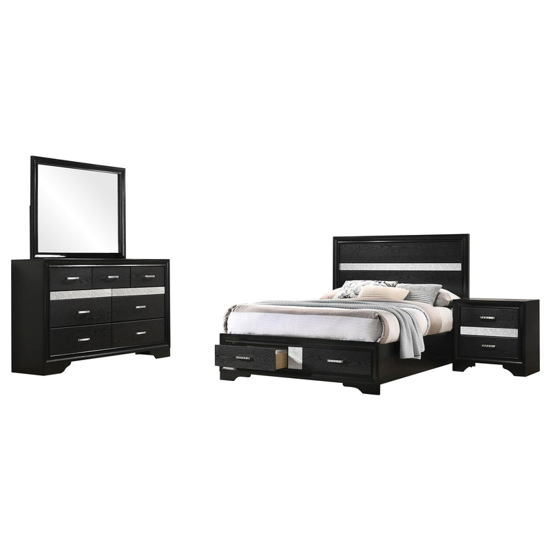 Miranda 4-piece Full Bedroom Set Black - 206361F-S4