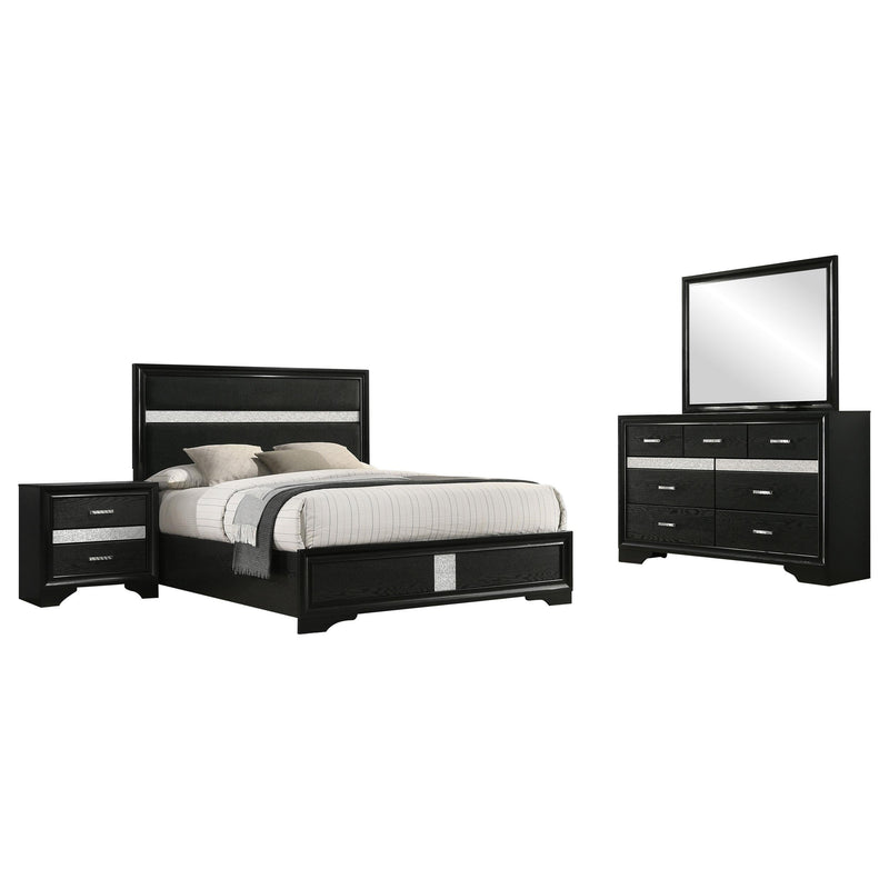 Miranda 4-piece Queen Bedroom Set Black - 206360Q-S4