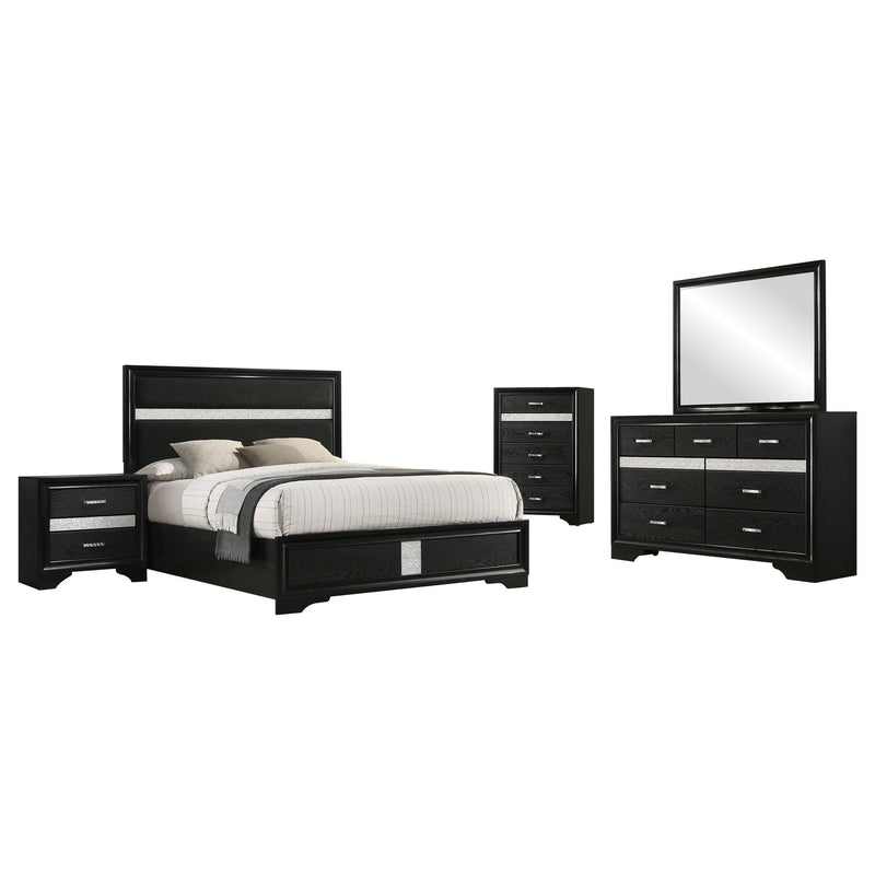 Miranda 5-piece California King Bedroom Set Black - 206360KW-S5