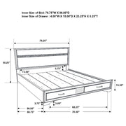 Miranda 5-piece California King Bedroom Set Black - 206361KW-S5
