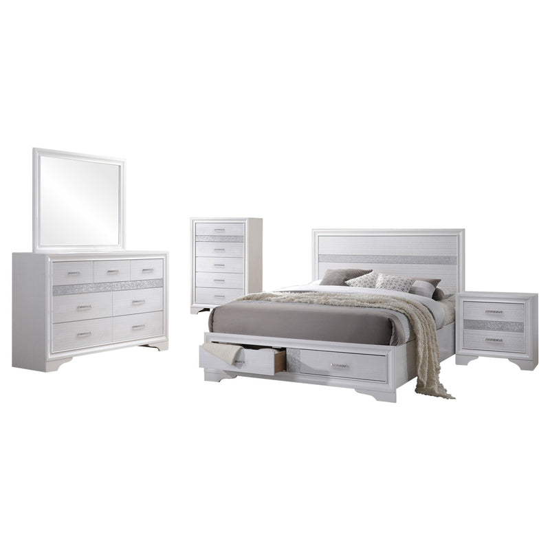 Miranda 5-piece California King Bedroom Set White - 205111KW-S5