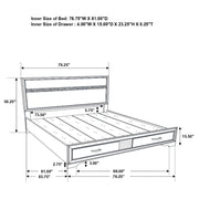 Miranda 5-piece Eastern King Bedroom Set Black - 206361KE-S5