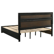 Miranda 51-inch Wood Eastern King Storage Panel Bed Black - 206361KE