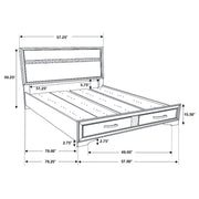 Miranda 51-inch Wood Full Storage Panel Bed Black - 206361F
