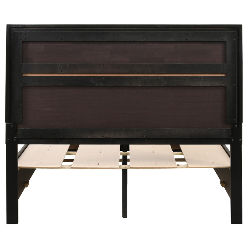 Miranda 51-inch Wood Full Storage Panel Bed Black - 206361F