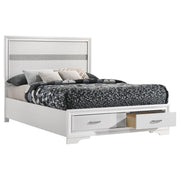 Miranda 51-inch Wood Full Storage Panel Bed White - 205111F