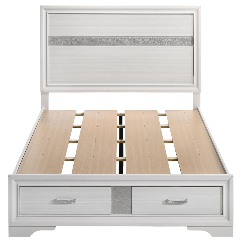 Miranda 51-inch Wood Full Storage Panel Bed White - 205111F