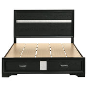 Miranda 51-inch Wood Queen Storage Panel Bed Black - 206361Q