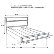 Miranda 51-inch Wood Queen Storage Panel Bed Black - 206361Q