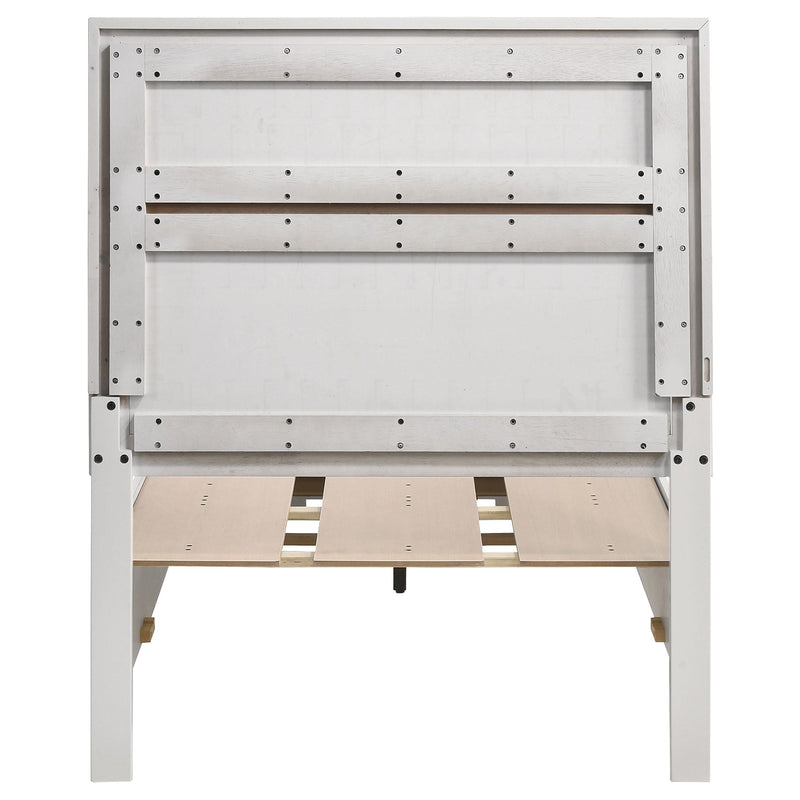 Miranda 51-inch Wood Twin Storage Panel Bed White - 205111T