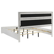 Miranda 54-inch Upholstered Eastern King Panel Bed White - 205110KE