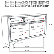 Miranda 9-drawer Dresser White - 205113