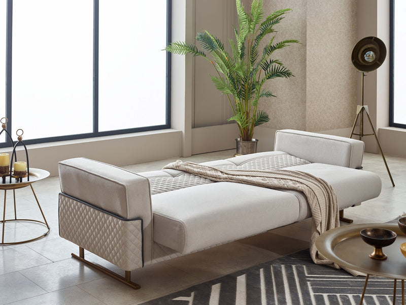 Miranda Convertible Loveseat in Beige - 200-SIM-MIR-GIRNE04-2