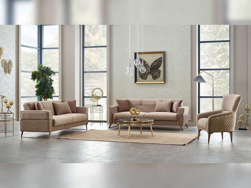 Miranda Convertible Sofa in Beige - 200-SIM-MIR-GIRNE04-3