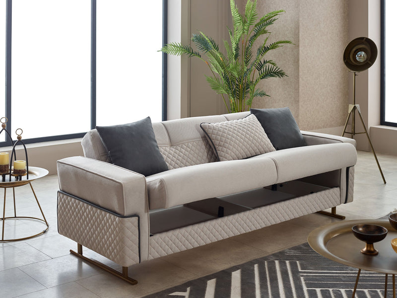 Miranda Convertible Sofa in Beige - 200-SIM-MIR-GIRNE04-3