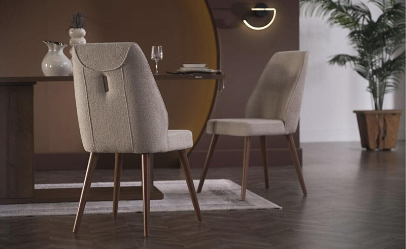Mirante 6335 Dining Chair 2Pcs (Cream) - DMV FurnitureDining Chair
