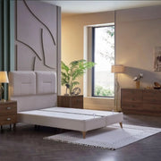 Mirante Cream/Walnut Storage Bedroom Set - DMV FurnitureBedroom Set