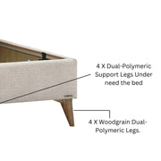 Mirante Cream/Walnut Storage Bedroom Set - DMV FurnitureBedroom Set