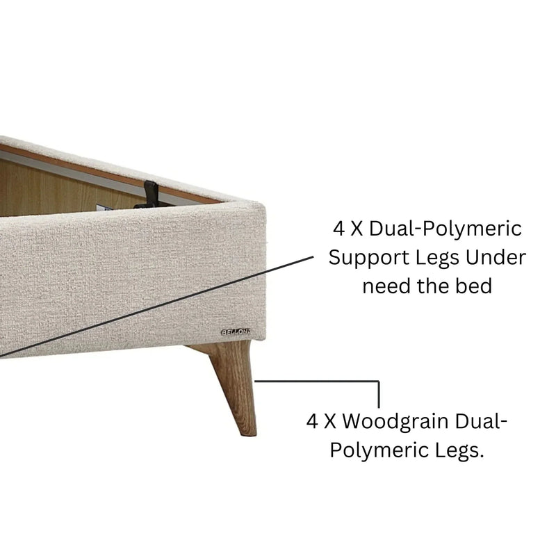 Mirante Cream/Walnut Storage Bedroom Set - DMV FurnitureBedroom Set