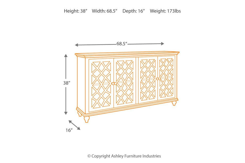 Mirimyn Antique Teal Accent Cabinet - DMV FurnitureCabinet