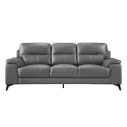 Mischa Dark Gray Top - Grain Leather Living Room Set - DMV FurnitureLiving Room Set