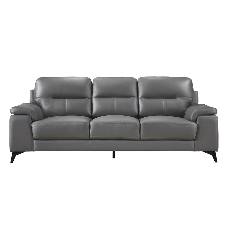 Mischa Dark Gray Top - Grain Leather Living Room Set - DMV FurnitureLiving Room Set