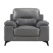 Mischa Dark Gray Top - Grain Leather Living Room Set - DMV FurnitureLiving Room Set