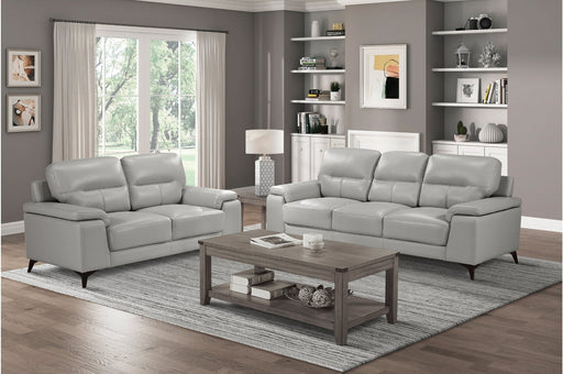 Mischa Silver Grain Top Grain Leather Living Room Set - DMV FurnitureLiving Room Set