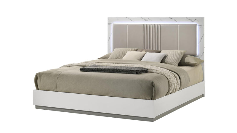 Mist Queen Bed White - Mist Queen Bed White