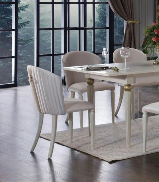 Mistral 6114 Dining Chair 2Pcs (Opak White/Duca Cream) - DMV FurnitureDining Chair