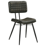 Misty Leather Upholstered Dining Chair Espresso (Set of 2) - 110652