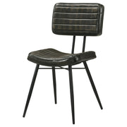 Misty Leather Upholstered Dining Chair Espresso (Set of 2) - 110652
