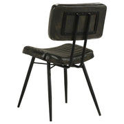 Misty Leather Upholstered Dining Chair Espresso (Set of 2) - 110652