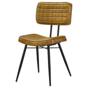 Misty Leather Upholstered Dining Side Chair Camel (Set of 2) - 110642