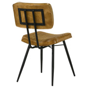 Misty Leather Upholstered Dining Side Chair Camel (Set of 2) - 110642