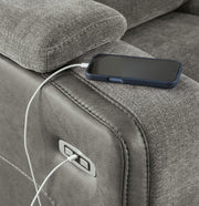 Mixed Motion Sofa and Loveseat in Shadow - PKG026541