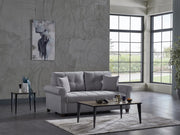 Mocca P Kol Loveseat (Koopsi Gray149) Stationary - DMV FurnitureLoveseat