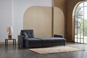 Mocca Sectional (Dupont Anthracite) 3 Pieces - DMV FurnitureSleeper Sectional