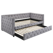 Mockern Upholstered Twin Daybed with Trundle Grey - 302161