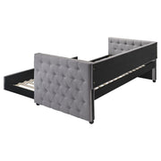 Mockern Upholstered Twin Daybed with Trundle Grey - 302161
